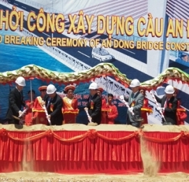 GROUND BREAKING CEREMONY OF AN DONG BRIDGE CONSTRUCTION - Vinh Hung JSC