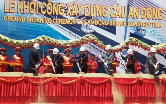 GROUND BREAKING CEREMONY OF AN DONG BRIDGE CONSTRUCTION - Vinh Hung JSC