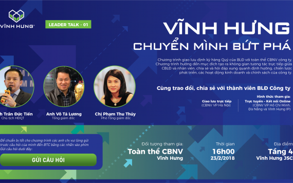 Leader Talk 01 – Vĩnh Hưng “Chuyển mình Bứt phá” - Vinh Hung JSC