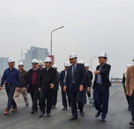 Bộ trưởng Nguyễn Văn Thể thị sát 2 dự án giao thông qua - VĨNH HƯNG JSC