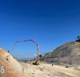 Gia cố mái taluy tại cao tốc Khánh Hòa - Buôn Ma Thuột - VĨNH HƯNG JSC