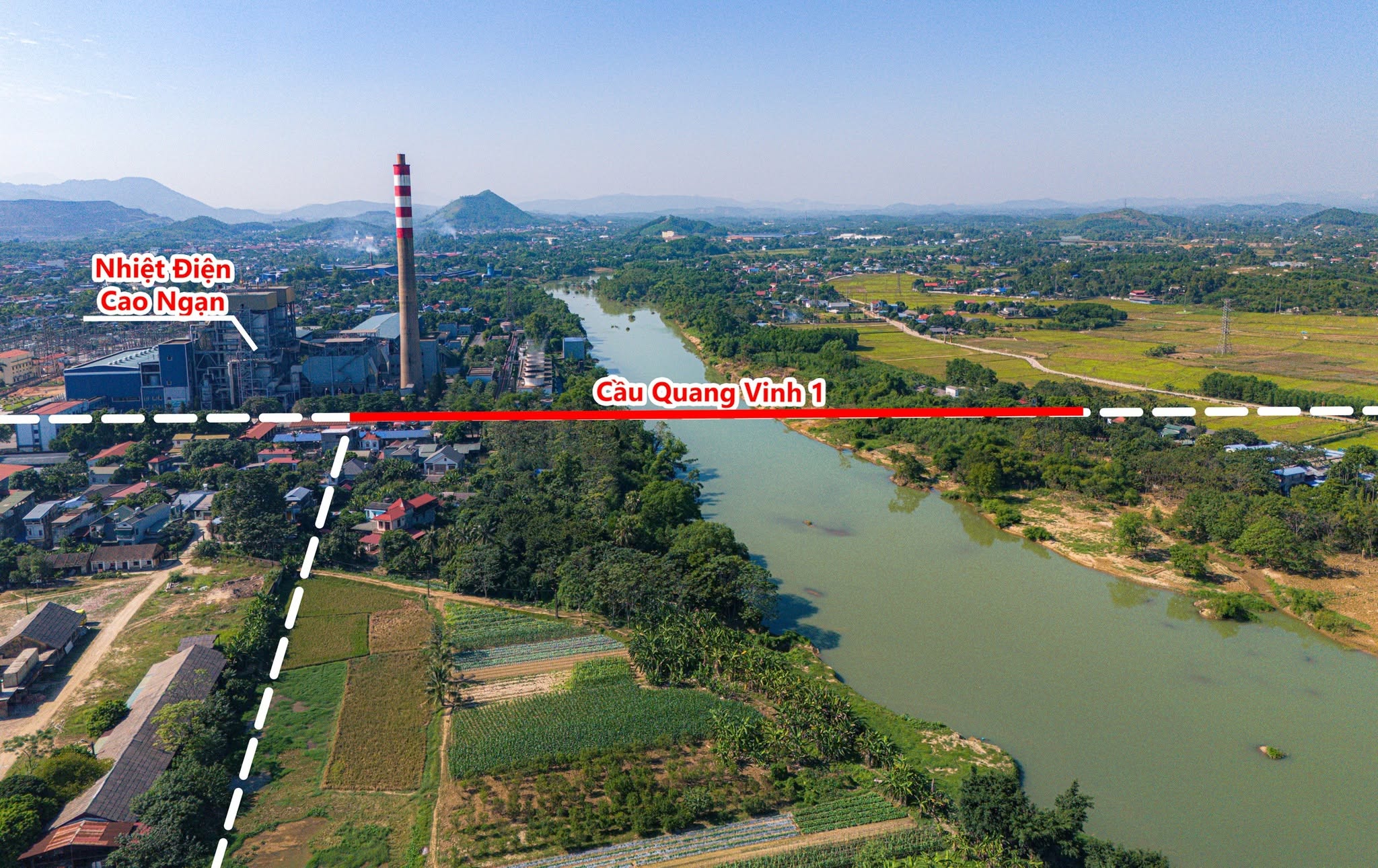 Cầu Quang Vinh 1, Cầu Quang Vinh 2 và hệ thống đường giao thông kết nối phường Đồng Bẩm, phường Quang Vinh với xã Cao Ngạn (Thái Nguyên)