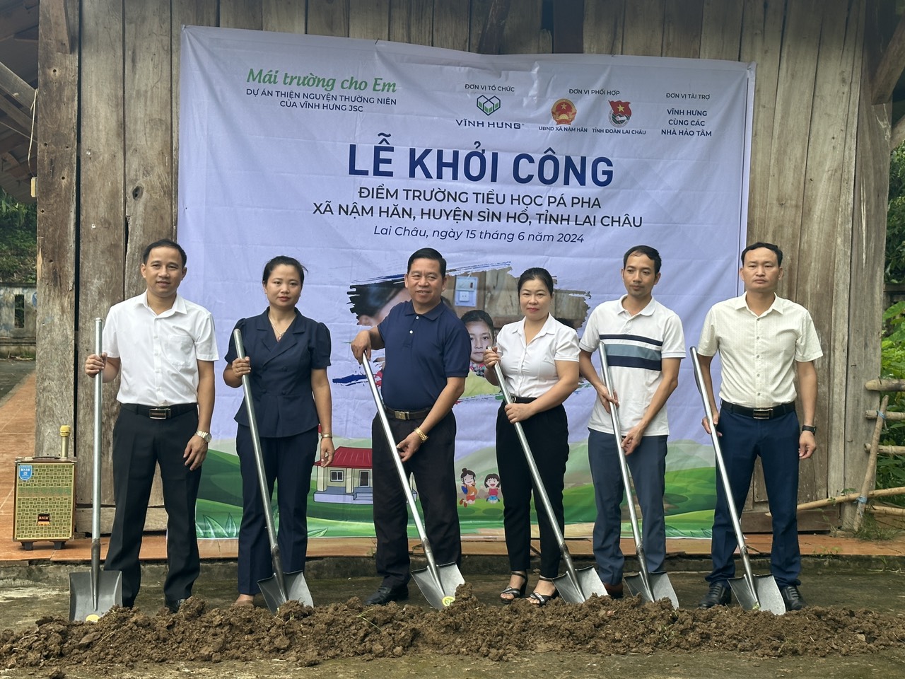 VINH HUNG COMMENCES CONSTRUCTION OF A SCHOOL FOR STUDENTS IN THE HIGHLANDS OF LAI CHAU