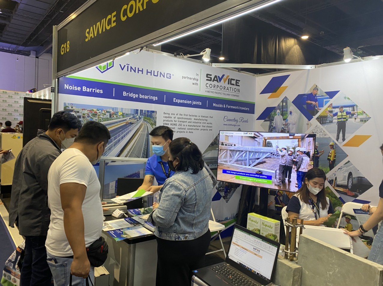 VINH HUNG BRIDGE BEARING, EXPANSION JOINT, NOISE BARRIER CONQUERED CONTRACTORS AT PHILCONSTRUCT 2022