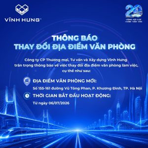 THÔNG BÁO THAY ĐỔI ĐỊA ĐIỂM VĂN PHÒNG LÀM VIỆC